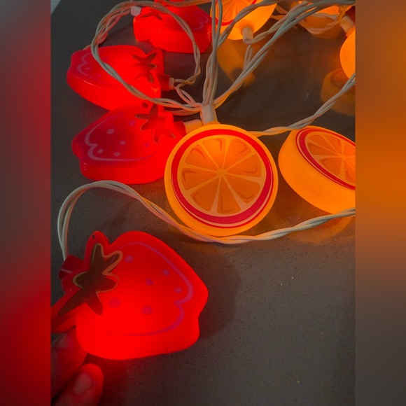 Lot of 3 Vintage Strawberry and orange Fruit String Lights - Picture 1 of 8